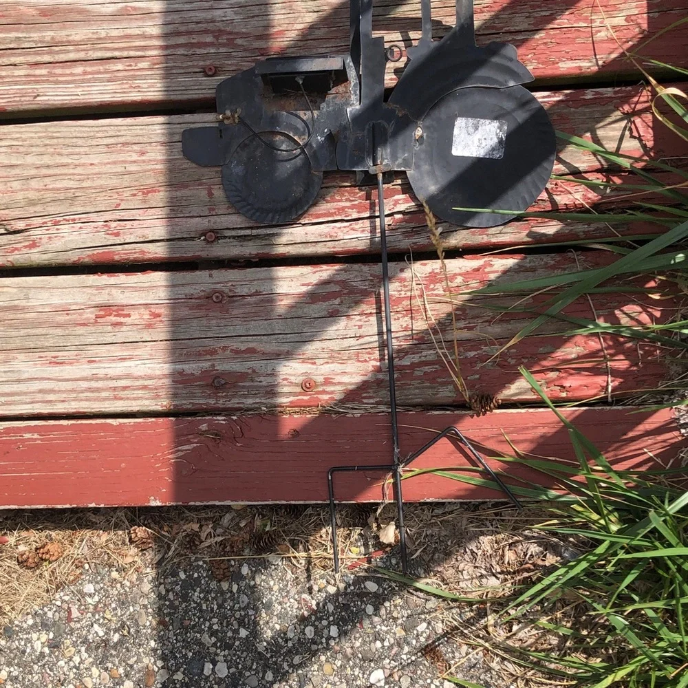 Green Tractor Garden Stake